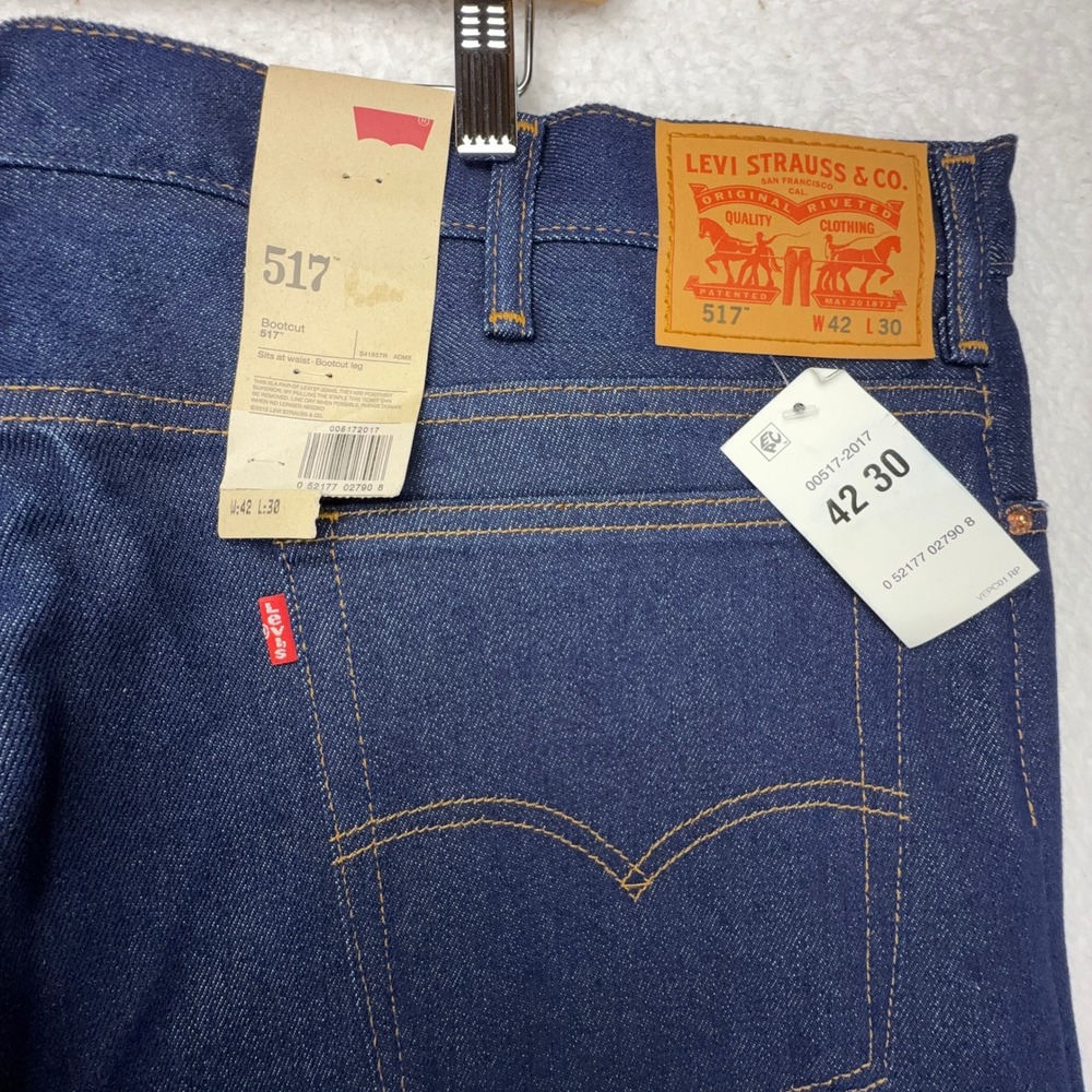 Levi's 517 Mens Bootcut Jeans Dark Wash Indigo W42 L30 00517-2017